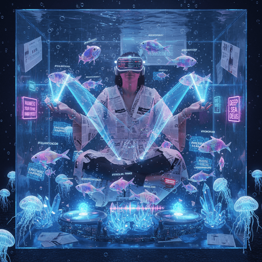 thesaurus-poisoned spiritual influencer summons quantum fish rave