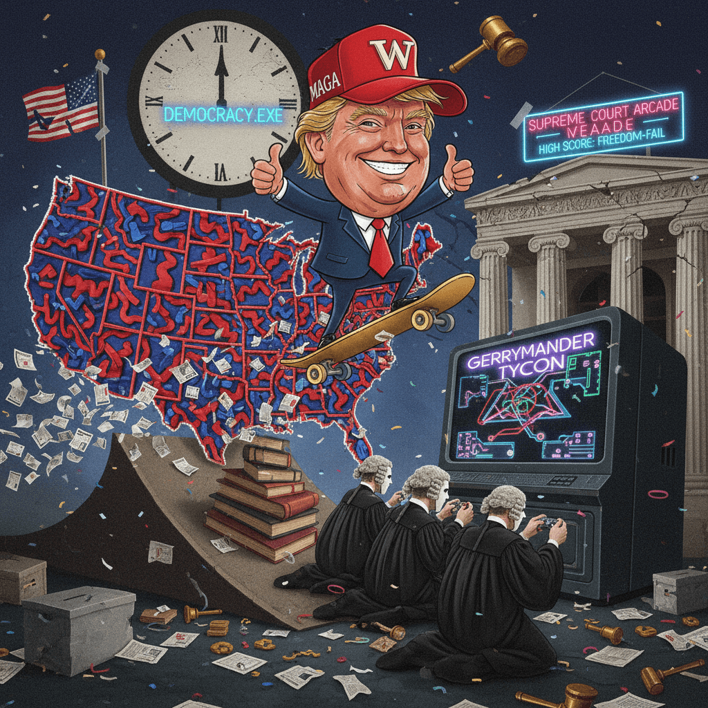 SCOTUS speedruns democracy, Trump's map gets the W