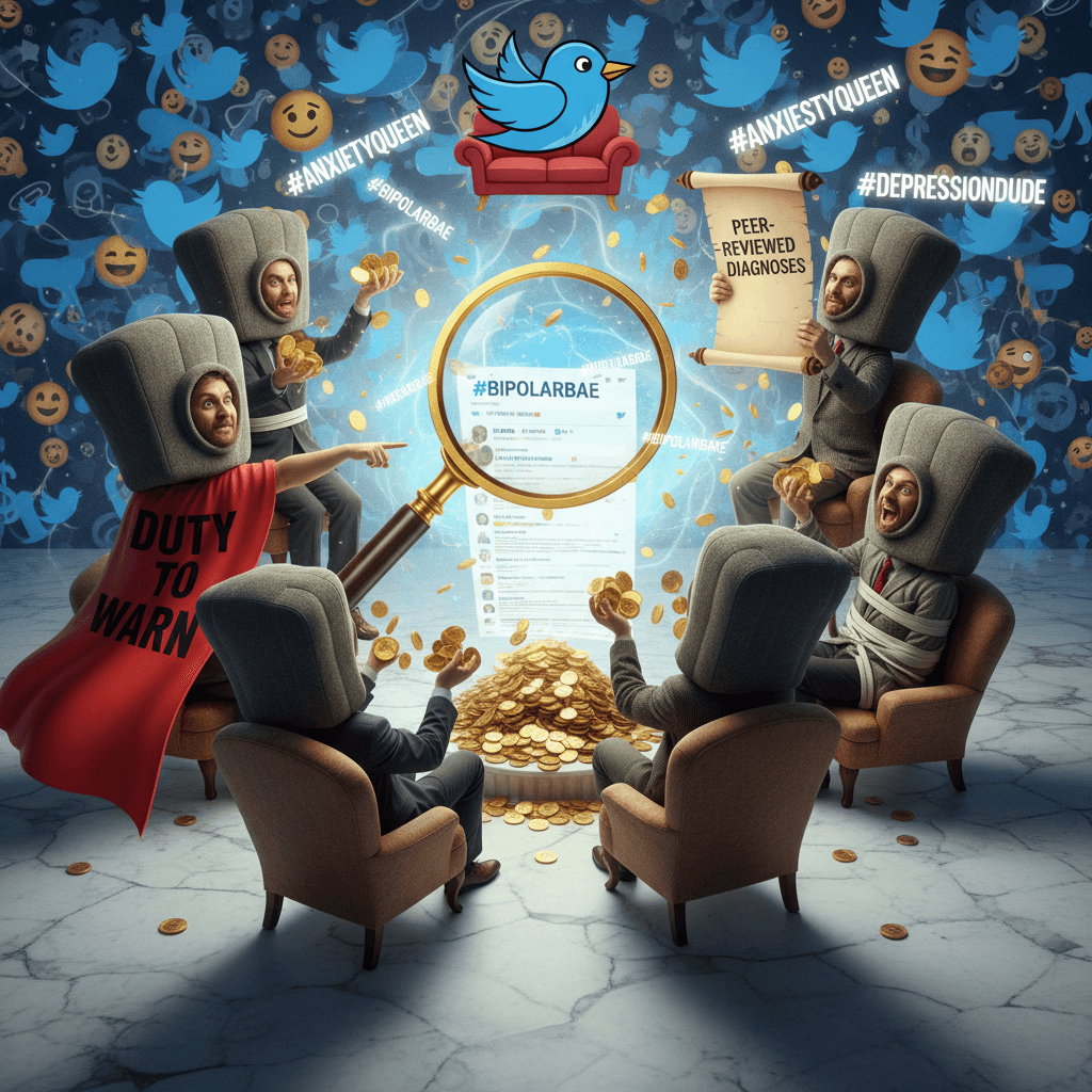 Psychiatrists diagnosing via hashtag, very ethical and peer-reviewed