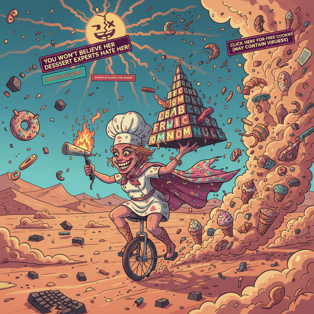 Kate's dessert dash through the linguistic void