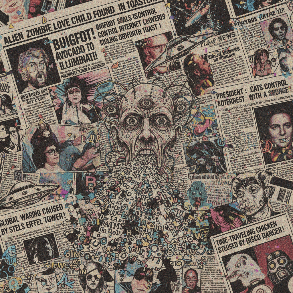 tabloid brain but make it incomprehensible word soup