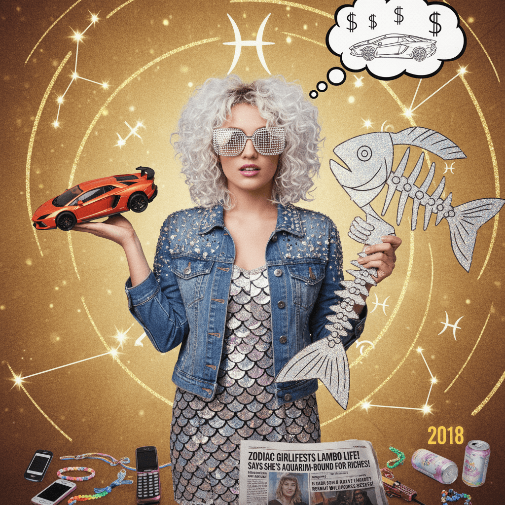 Pisces girl with Lamborghini aspirations; peak 2018 tabloid journalism