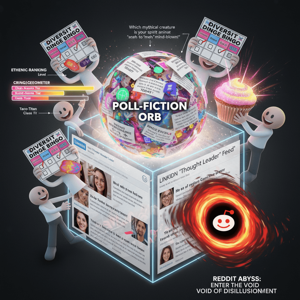 Fake poll + diversity buzzwords = LinkedIn energy trapped in Reddit