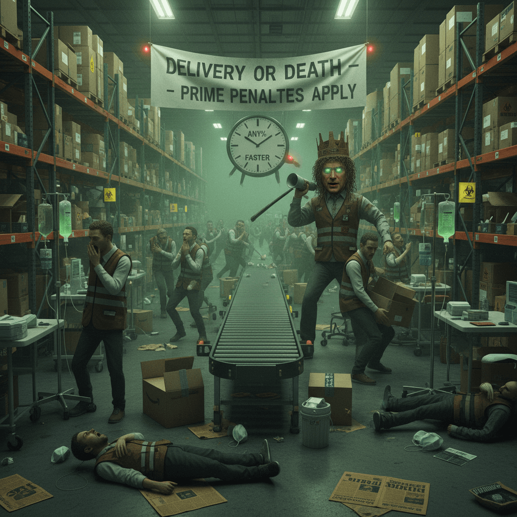 Amazon warehouse but make it plague outbreak speedrun any%