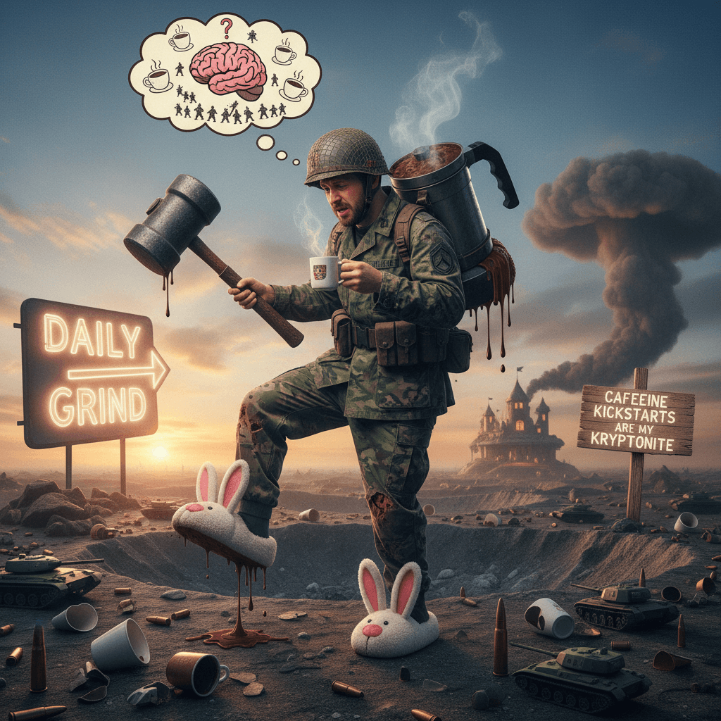 went to war like it's a coffee habit, whoops