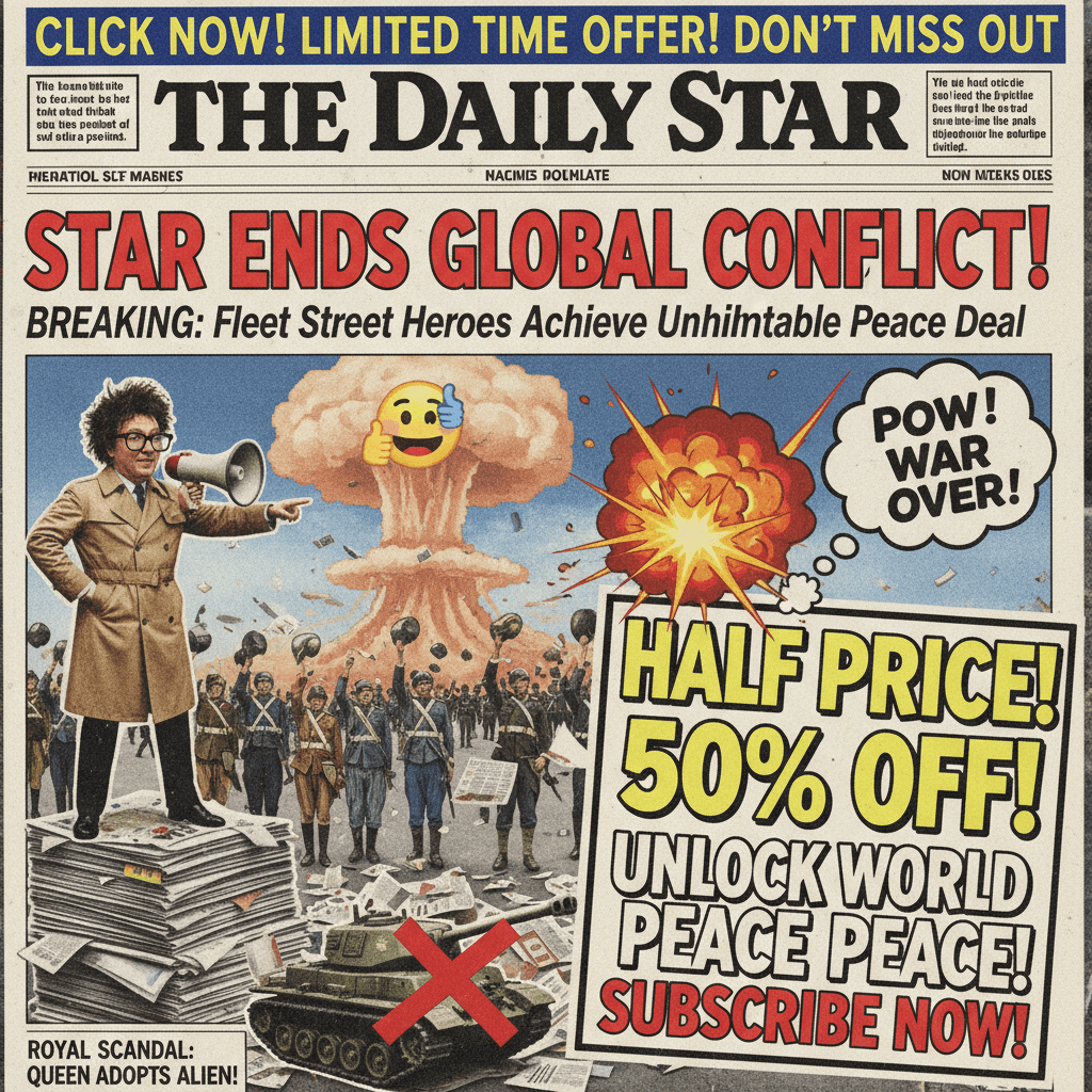 Daily Star discovers war, solves it with 50% off subscriptions