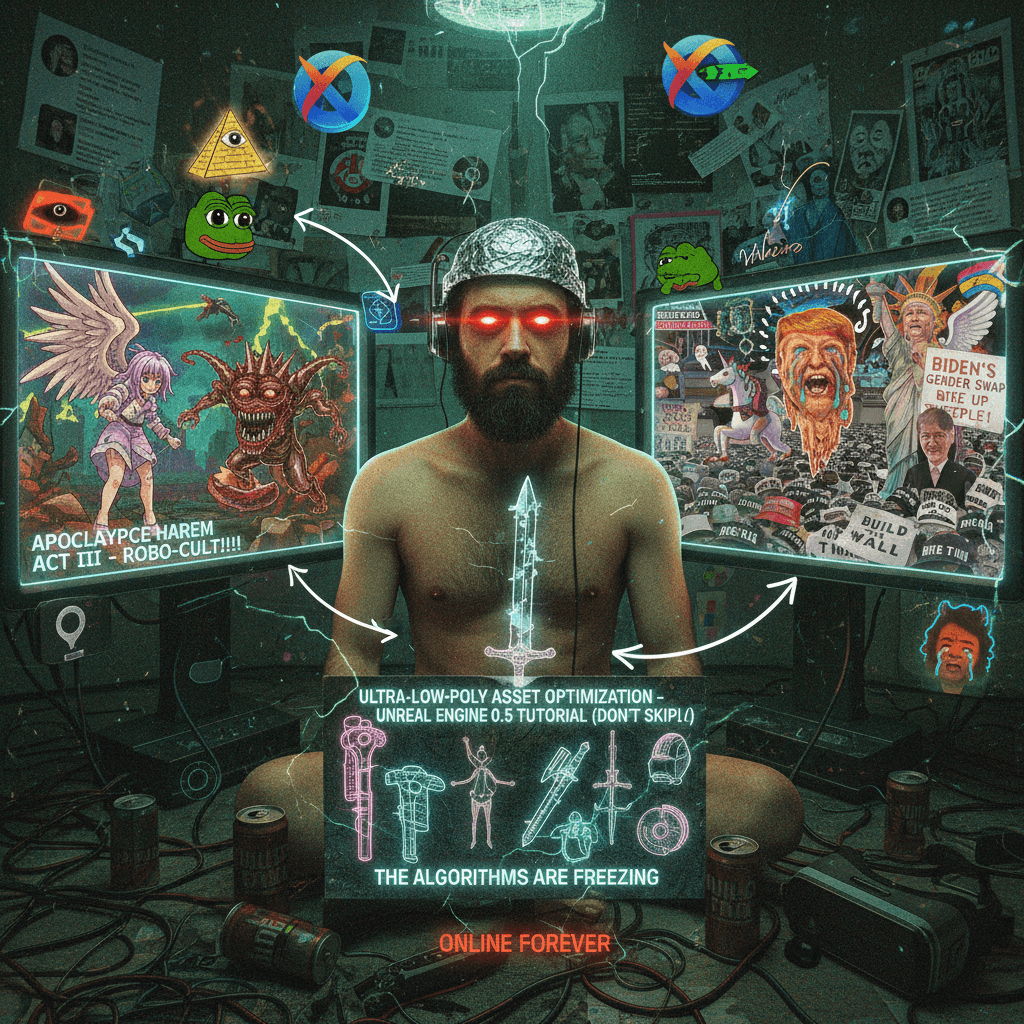 apocalypse fanfic meets gaming graphics tutorial meets feverdream