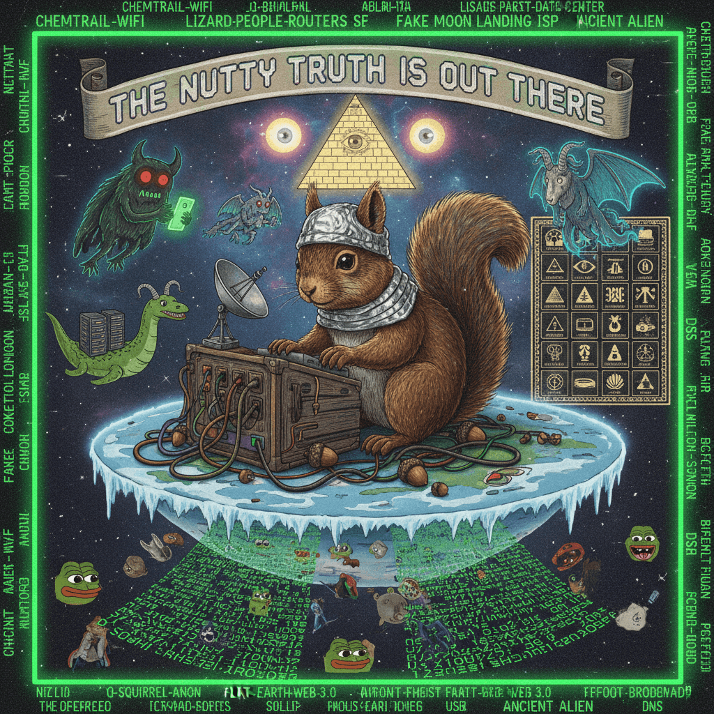 squirrel internet meets flat earth meets fever dream on 4chan