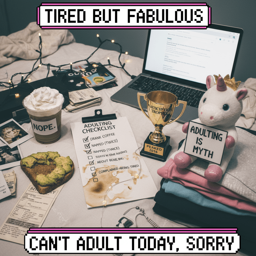 peaked in 2016, still insisting adulting means being tired