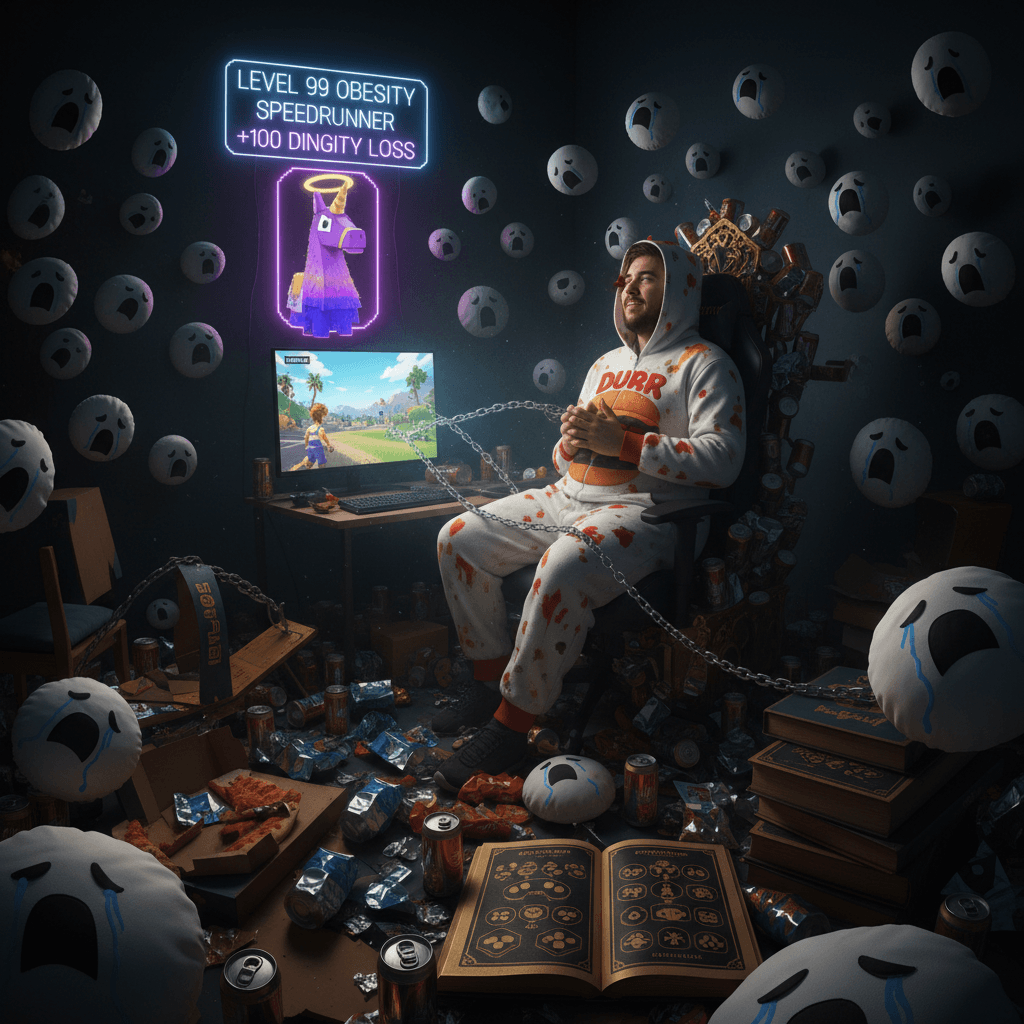 found religion in battle royale, lost 100lbs of dignity