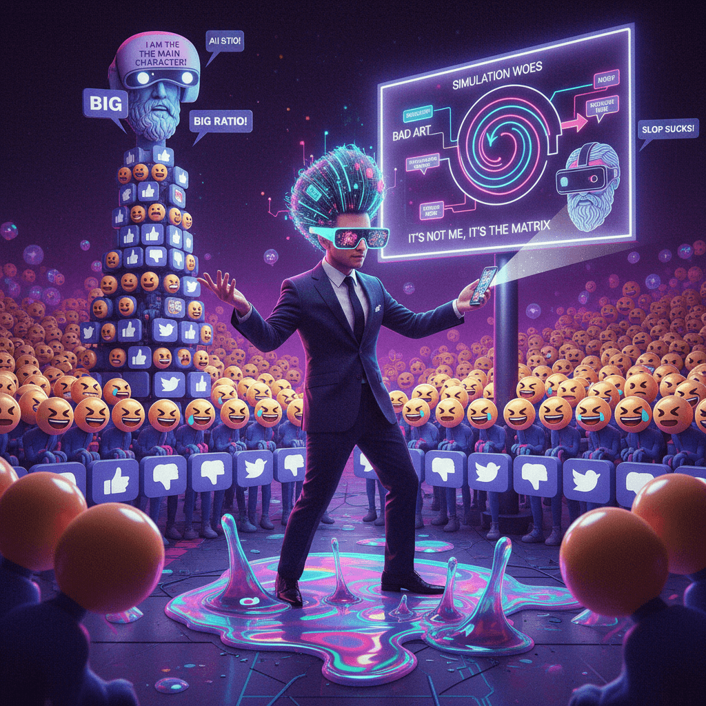 Suno creator invokes simulation theory to justify AI slop, gets ratio'd