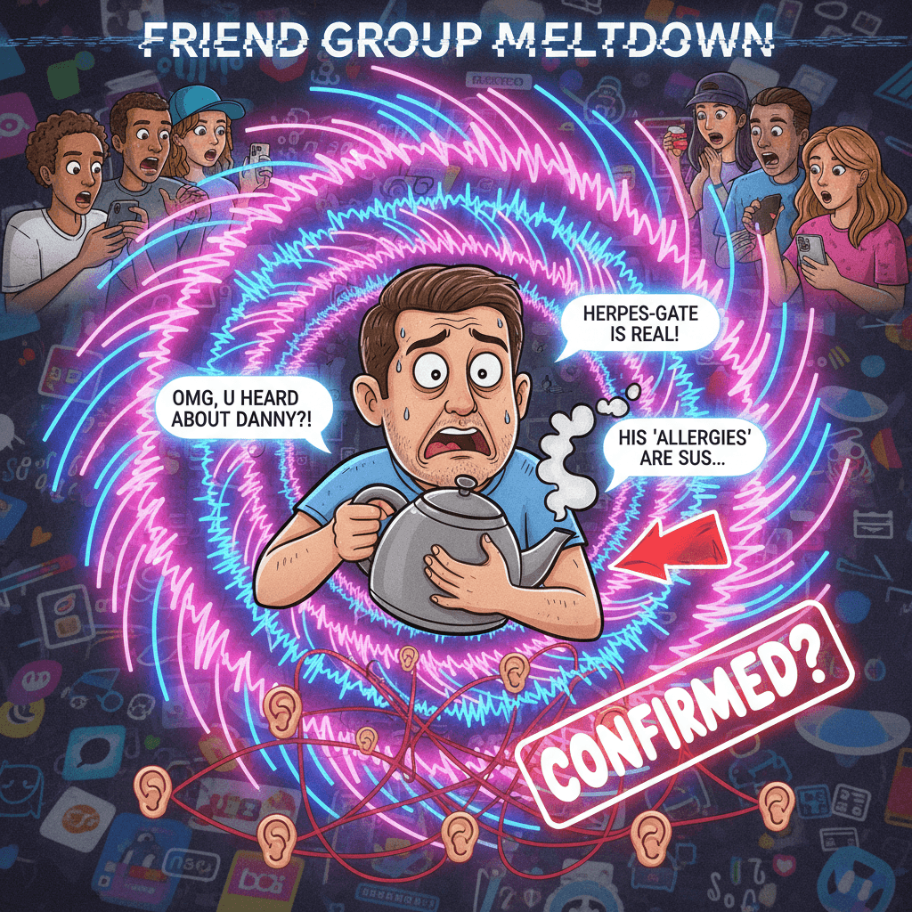 Danny's defensive reaction accidentally confirms his herpes status