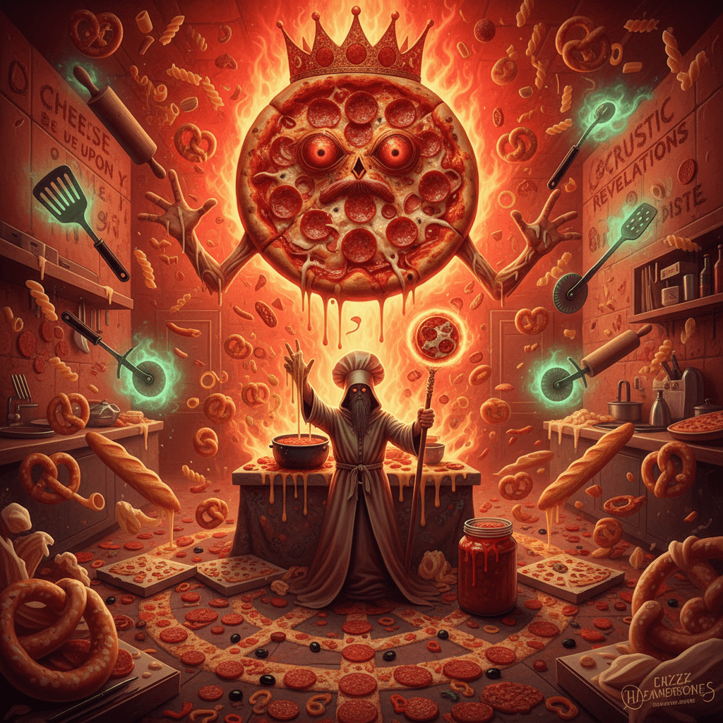 PEPPERONI BOSS channels the spirits through incomprehensible carb mysticism