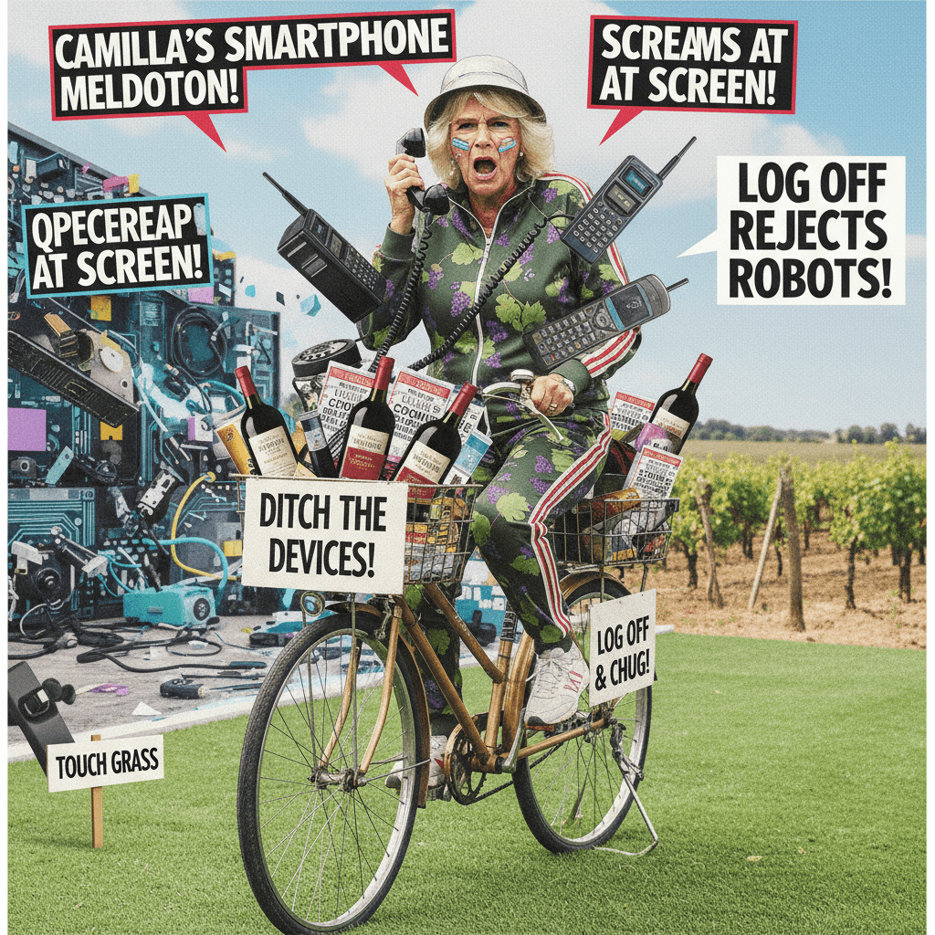 Camilla yells at phones while peddling wine and betting odds