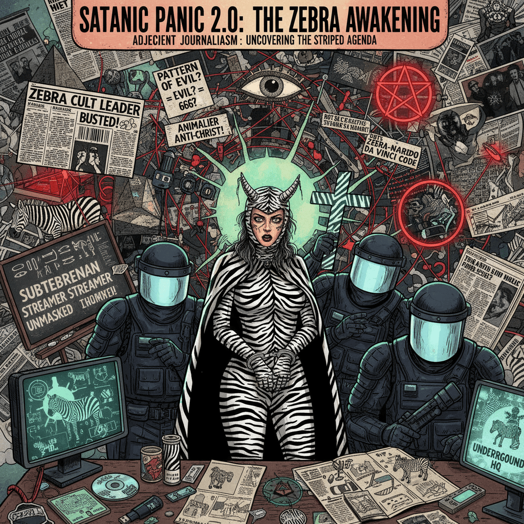 Zebra print outfit = satanic? Underground media founder arrested, conspiracy bros connecting dots