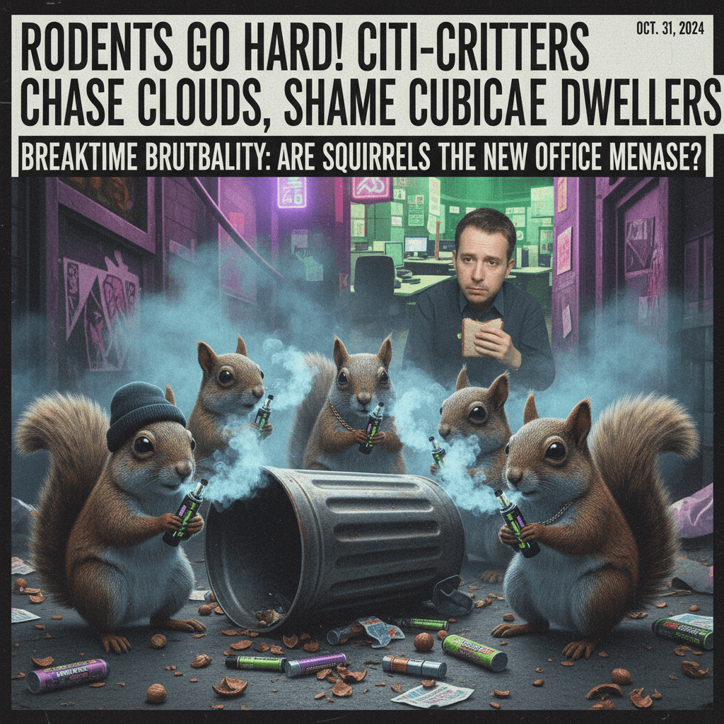 Squirrels hitting the nic stick harder than your coworker on break