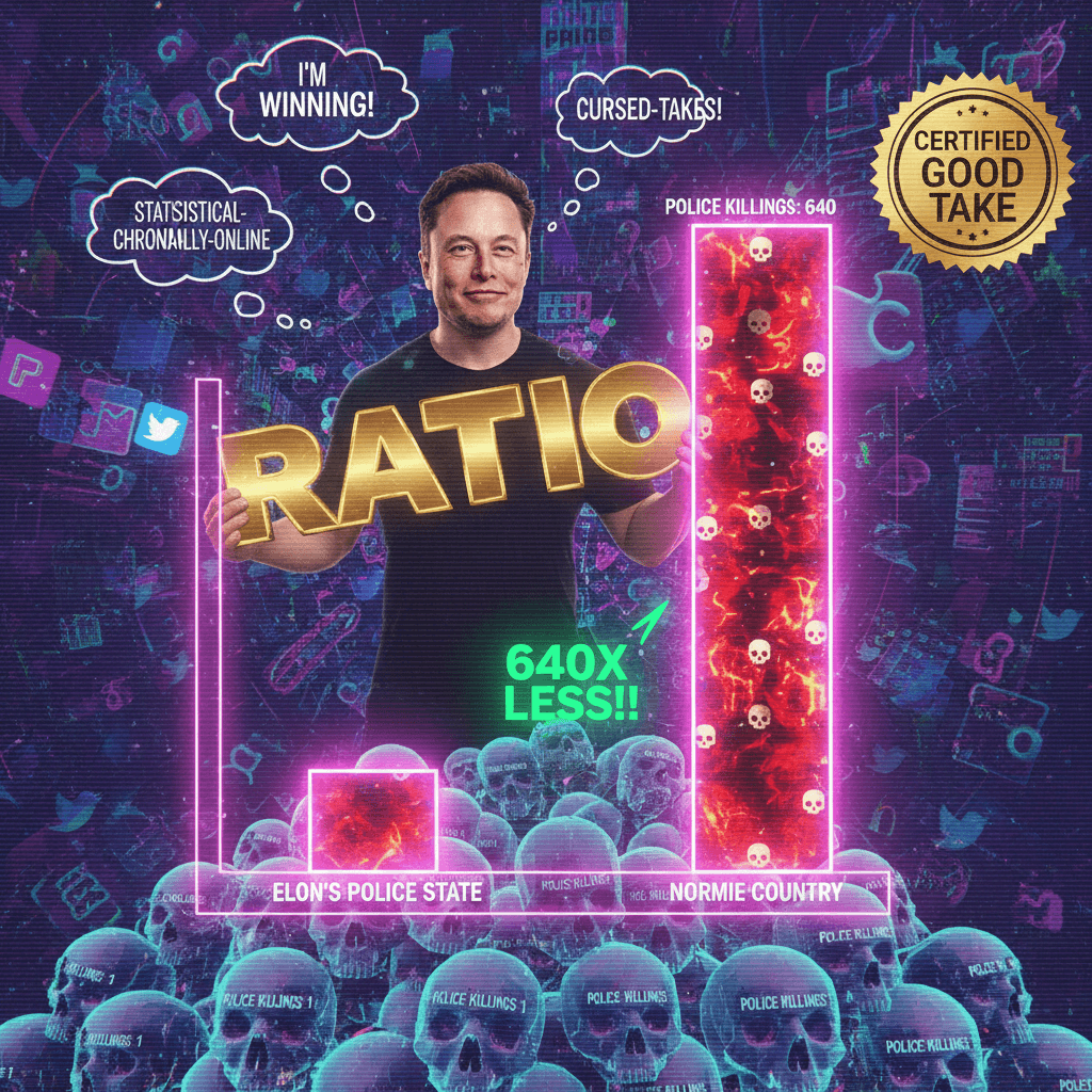 Elon defines police state as country with 640x fewer police killings