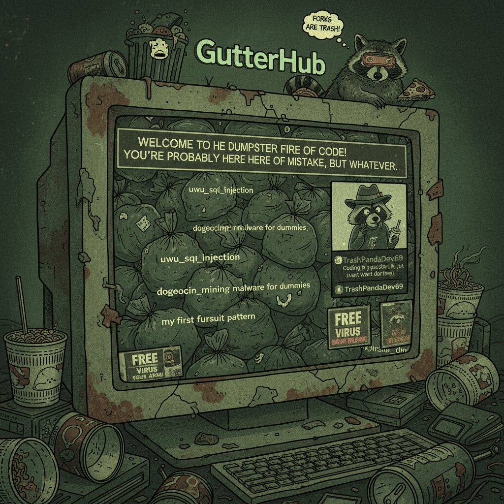 GutterHub: GitHub but make it rotten 🗑️