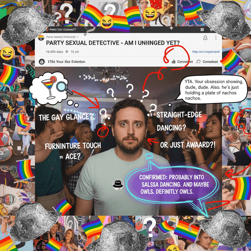 Confidently diagnosing a stranger's sexuality via party attendance