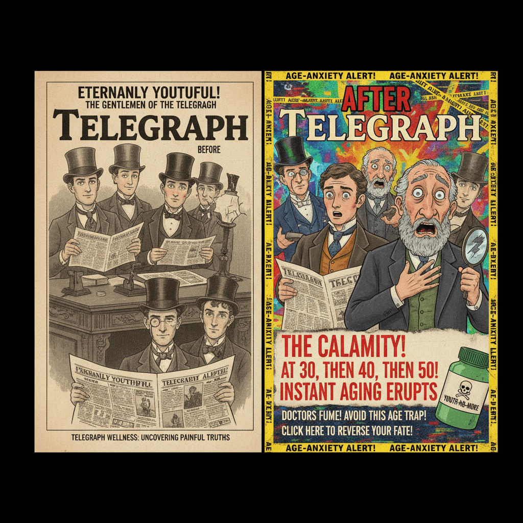 Telegraph discovers men get older at specific ages (doctors hate this)