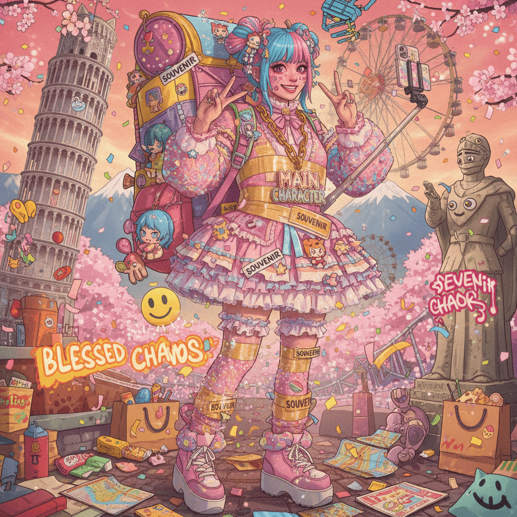 Unhinged kawaii tourist era: when you ARE the souvenir