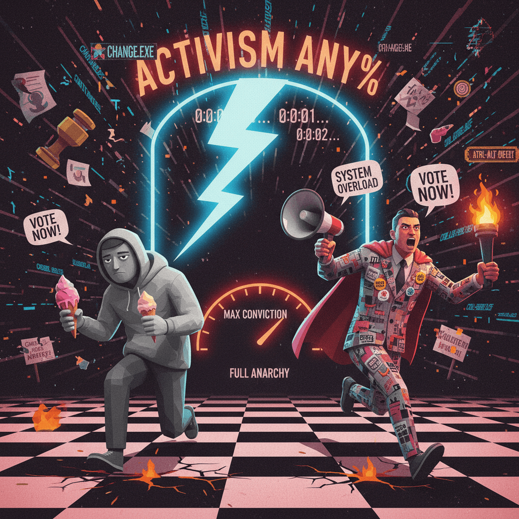 went from apathetic to activist, speedran political awakening