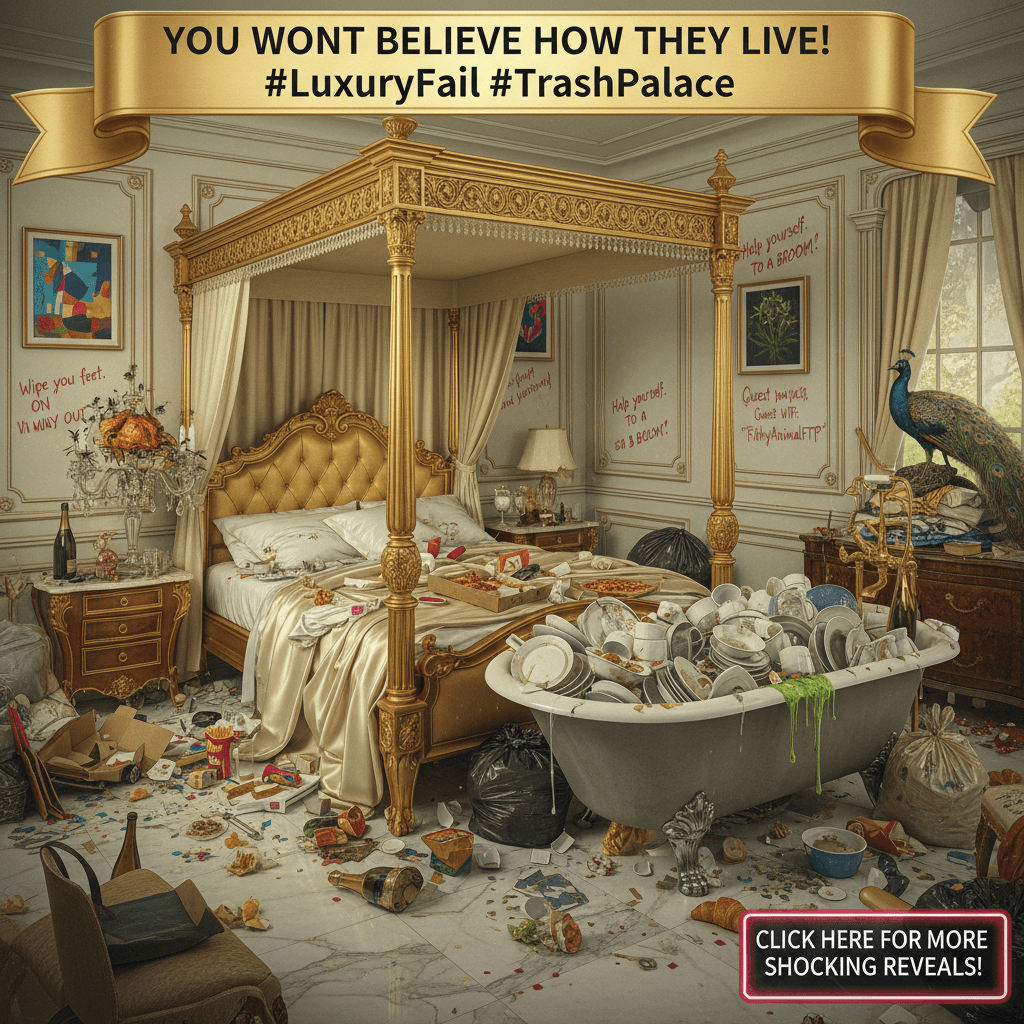 Luxury apartment energy but make it unsanitary