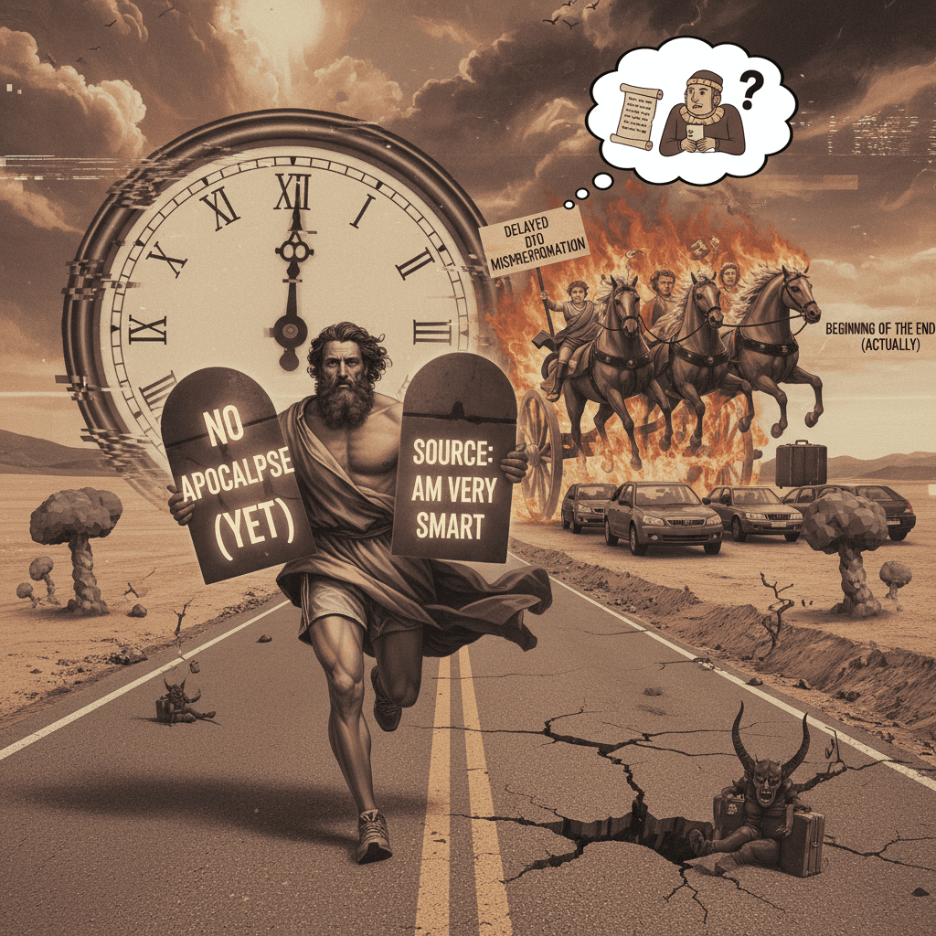 Actually war means NO apocalypse yet (source: am very smart)