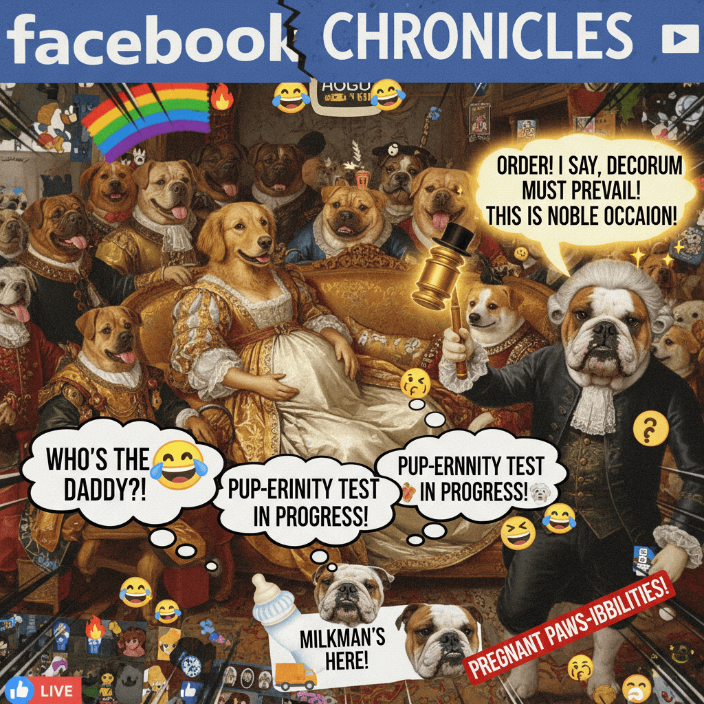 Dog pregnancy discourse devolves into crude paternity jokes, one guy tries to restore decorum