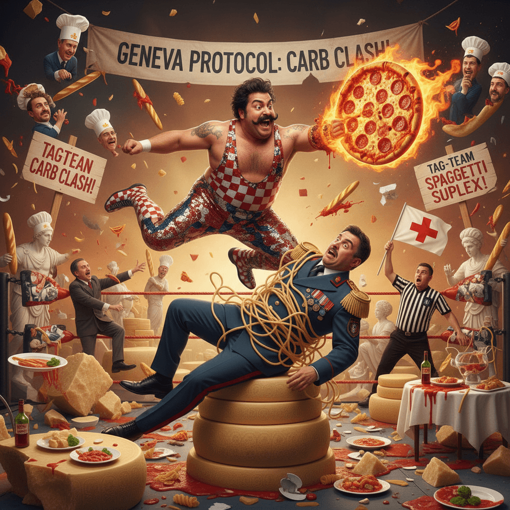 Italian man's carb-based finishing move violates Geneva Convention