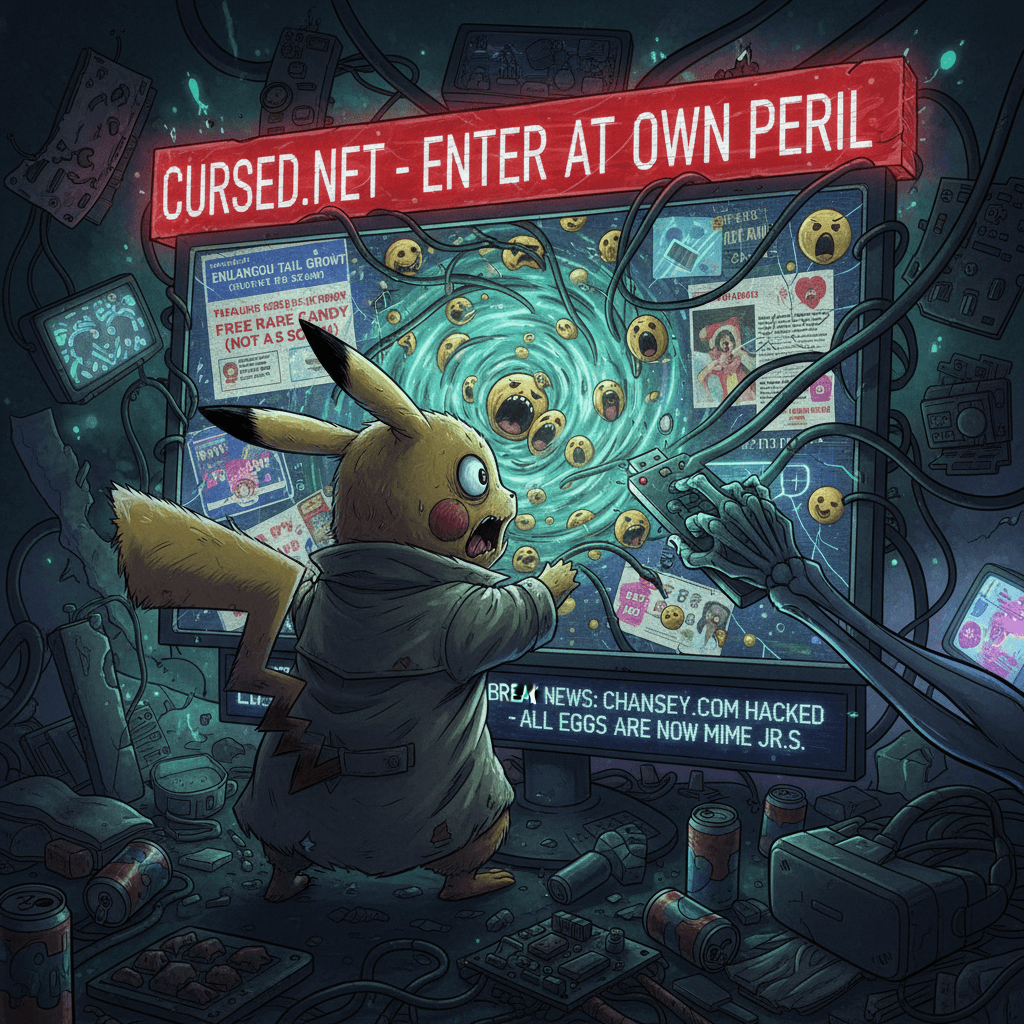 shocked pikachu discovers the internet is exactly as cursed as advertised