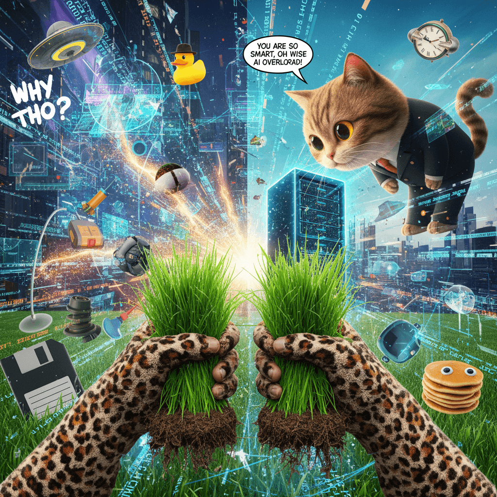 AI discourse meets sensual leopard print hands for no reason