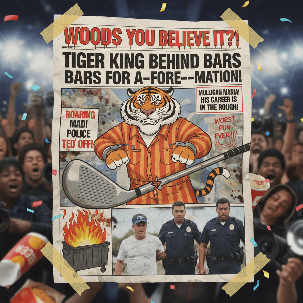 Tiger Woods arrested, tabloid responds with worst pun in journalism history