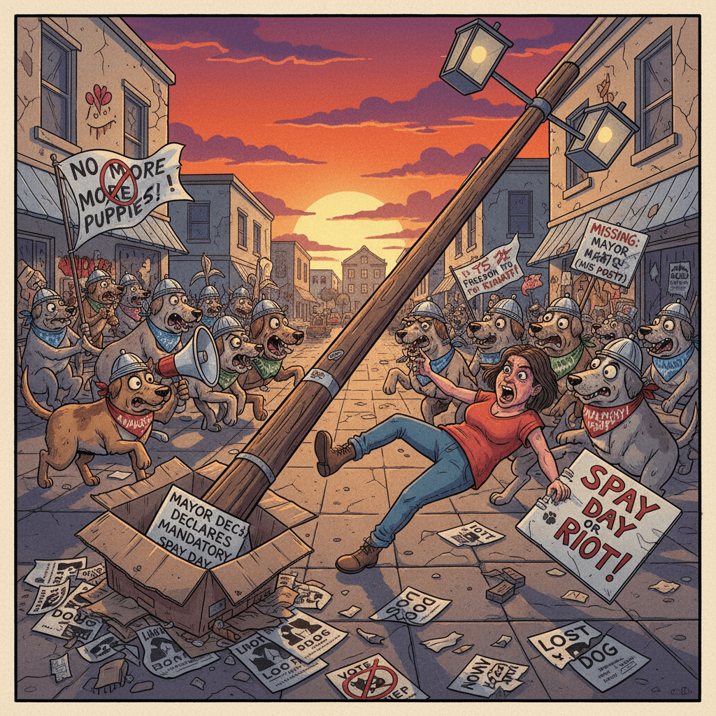 Local demands mandatory spay day for street dogs, loses own post