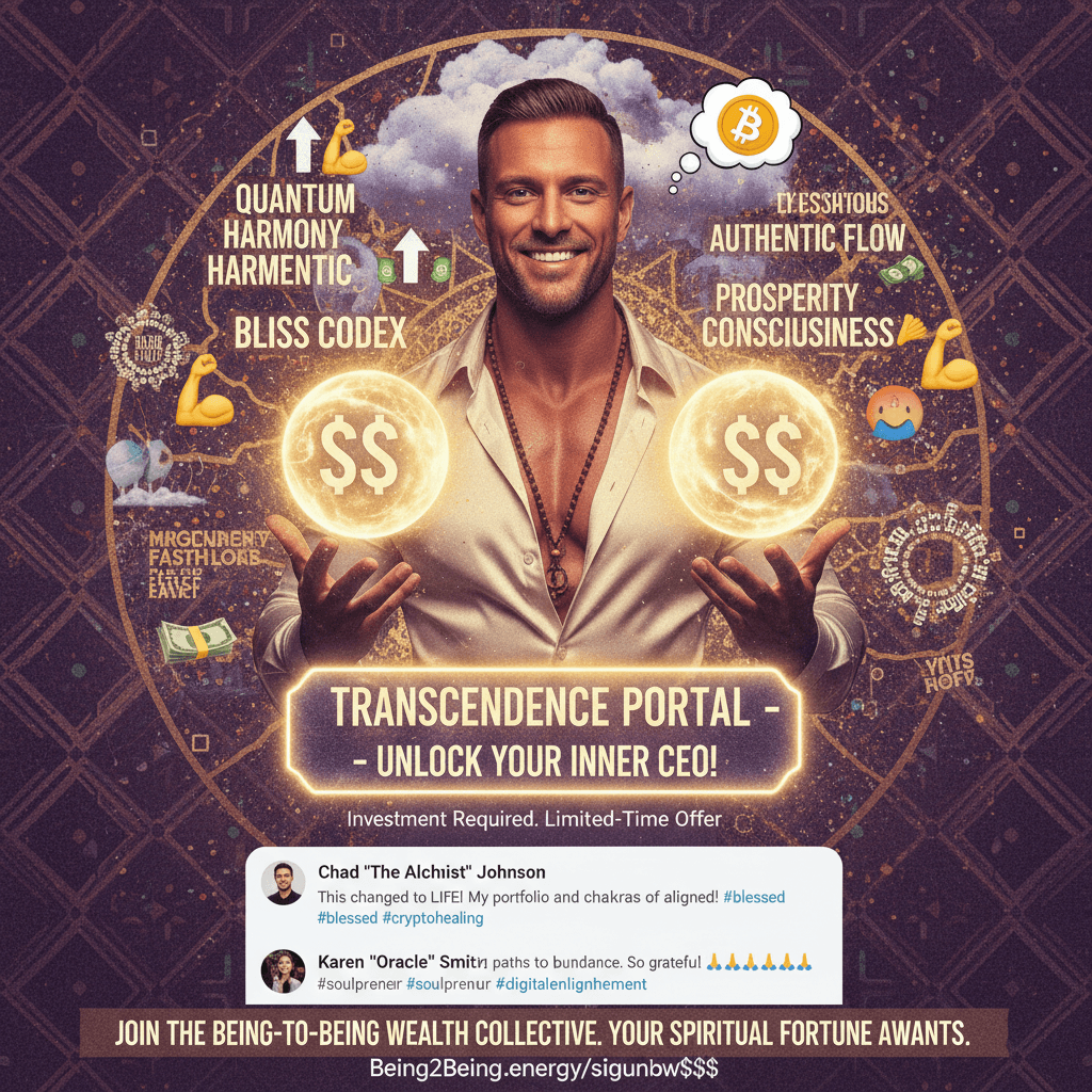 Being to Being energy: therapeutic word salad with a $$ signup link