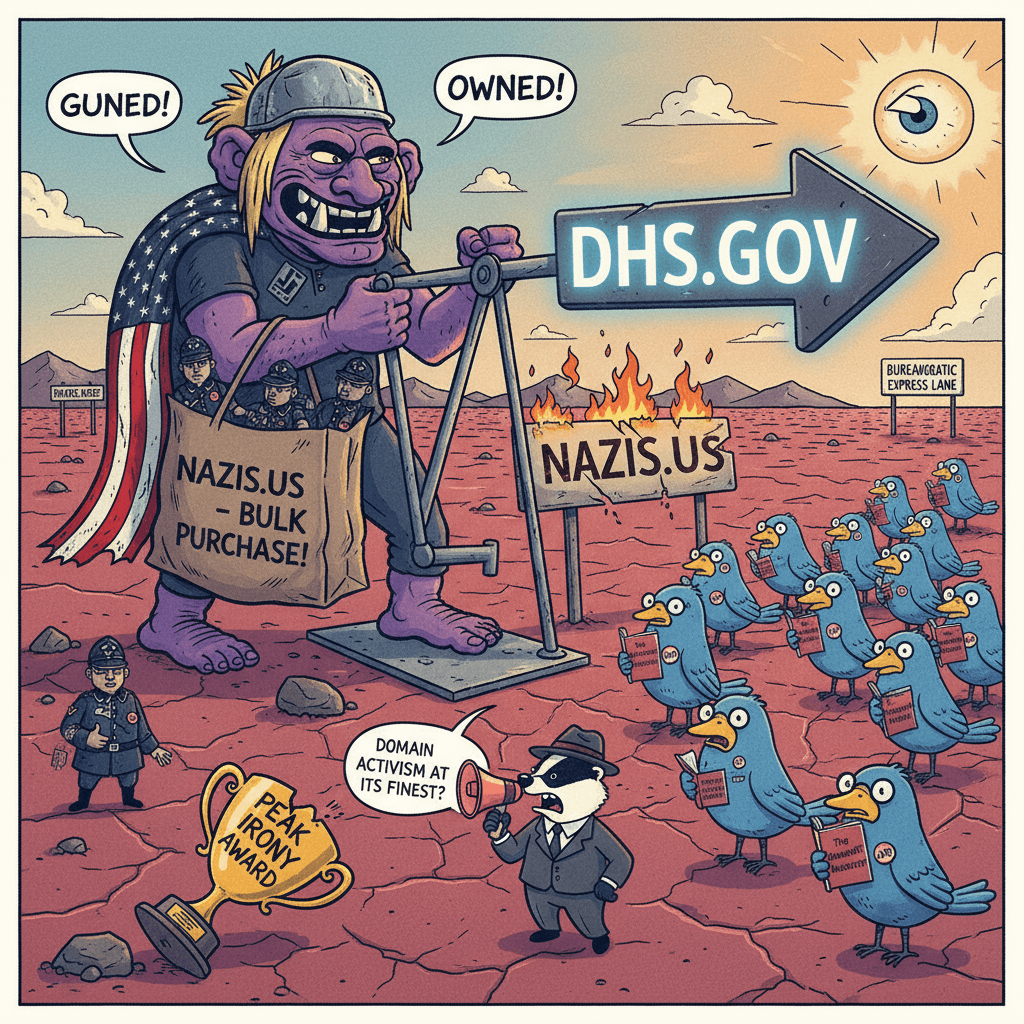 Someone bought Nazis.us to own the libs by redirecting to DHS