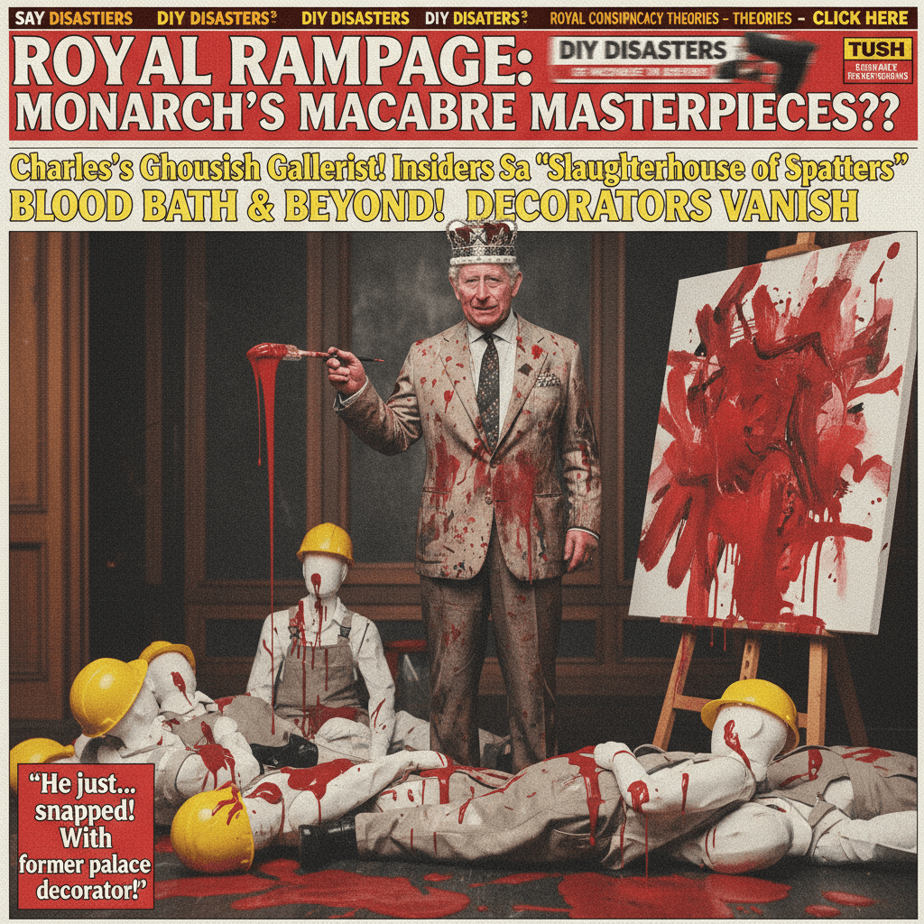 King Charles paints with the blood of decorators, probably