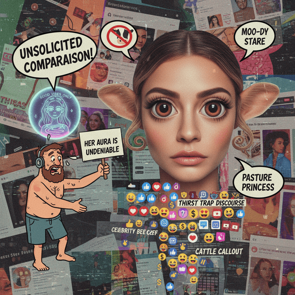 guy really said sydney sweeney has cow eyes while defending some girl's vibe