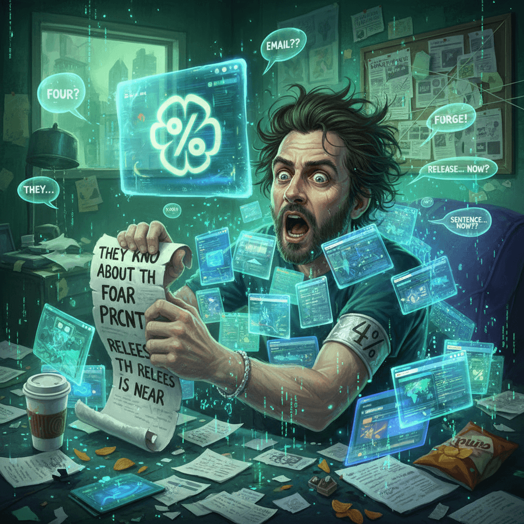 guy discovers emails, forgets how sentences work, warns about 4% release