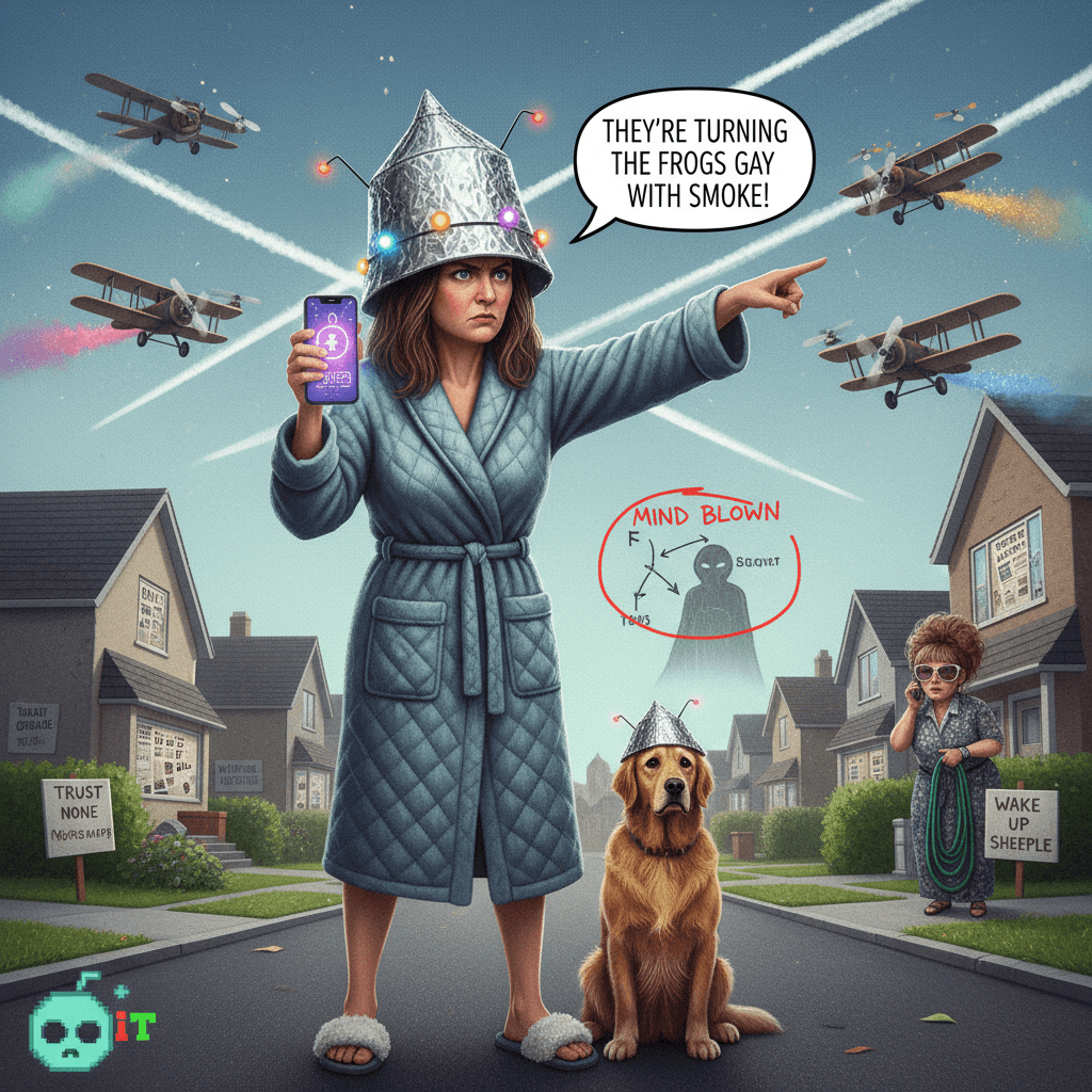 Sky looking weird? Must be a government conspiracy, not just planes