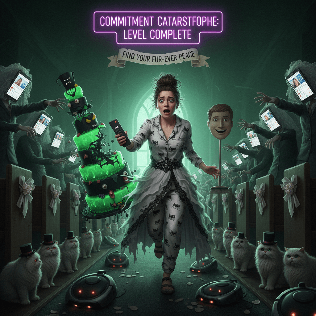 Woman mistakes wedding for horror movie, finds peace in solitude