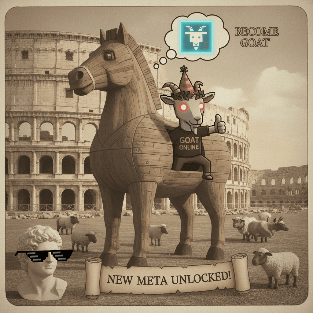 wooden horse enters chat, suddenly goat-coded