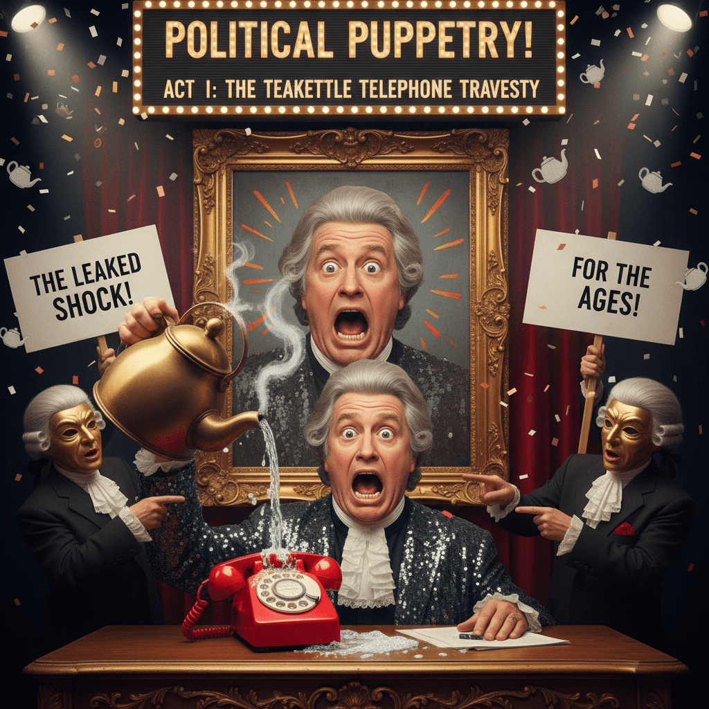 Chancellor learns about leak via phone, shocked expression captured for posterity