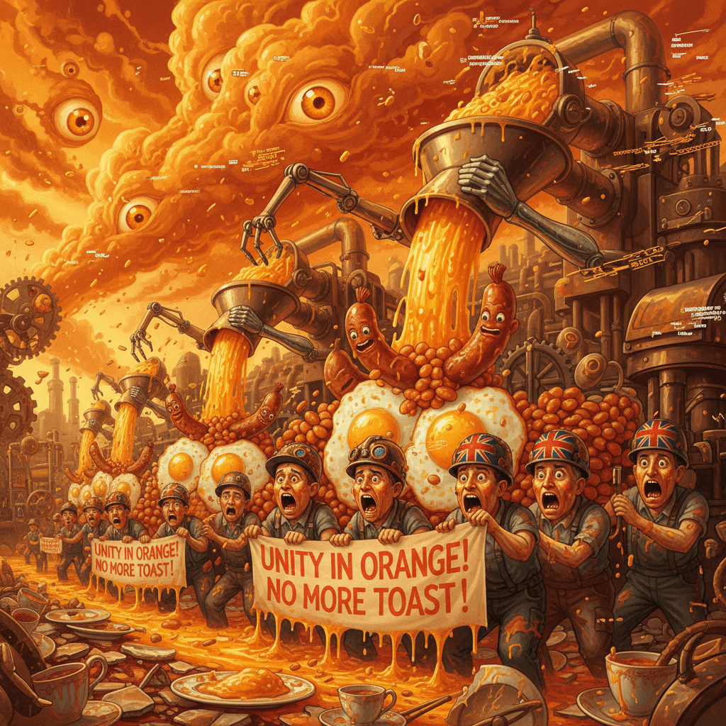 British breakfast descends into orange nightmare, workers unionize
