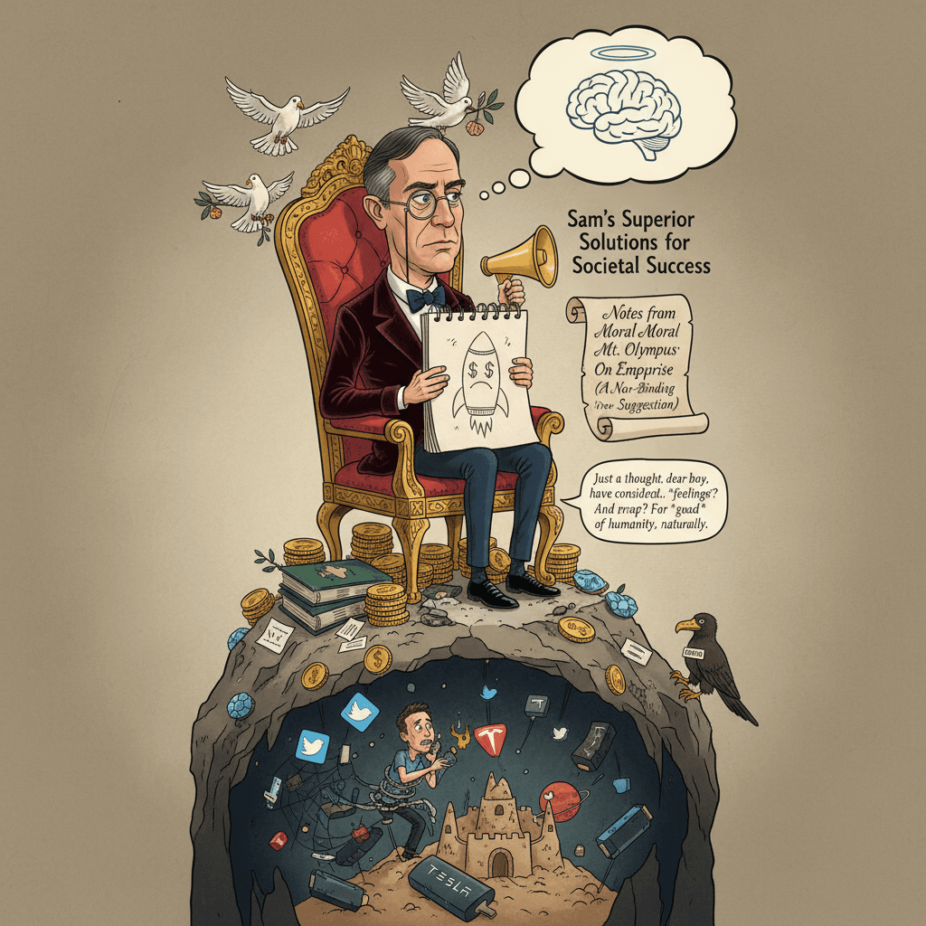 Sam Altman psychoanalyzes Elon from his moral high ground