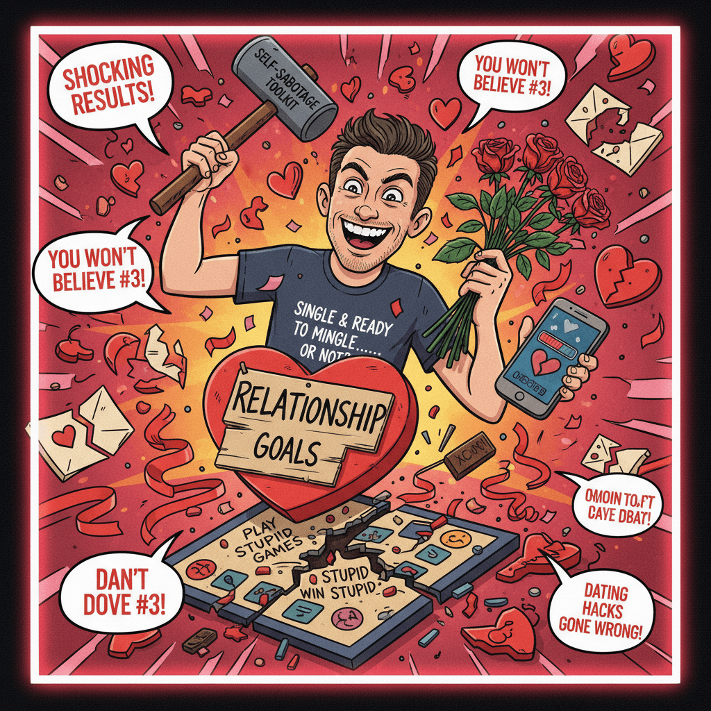 man achieves relationship goals through strategic self-sabotage