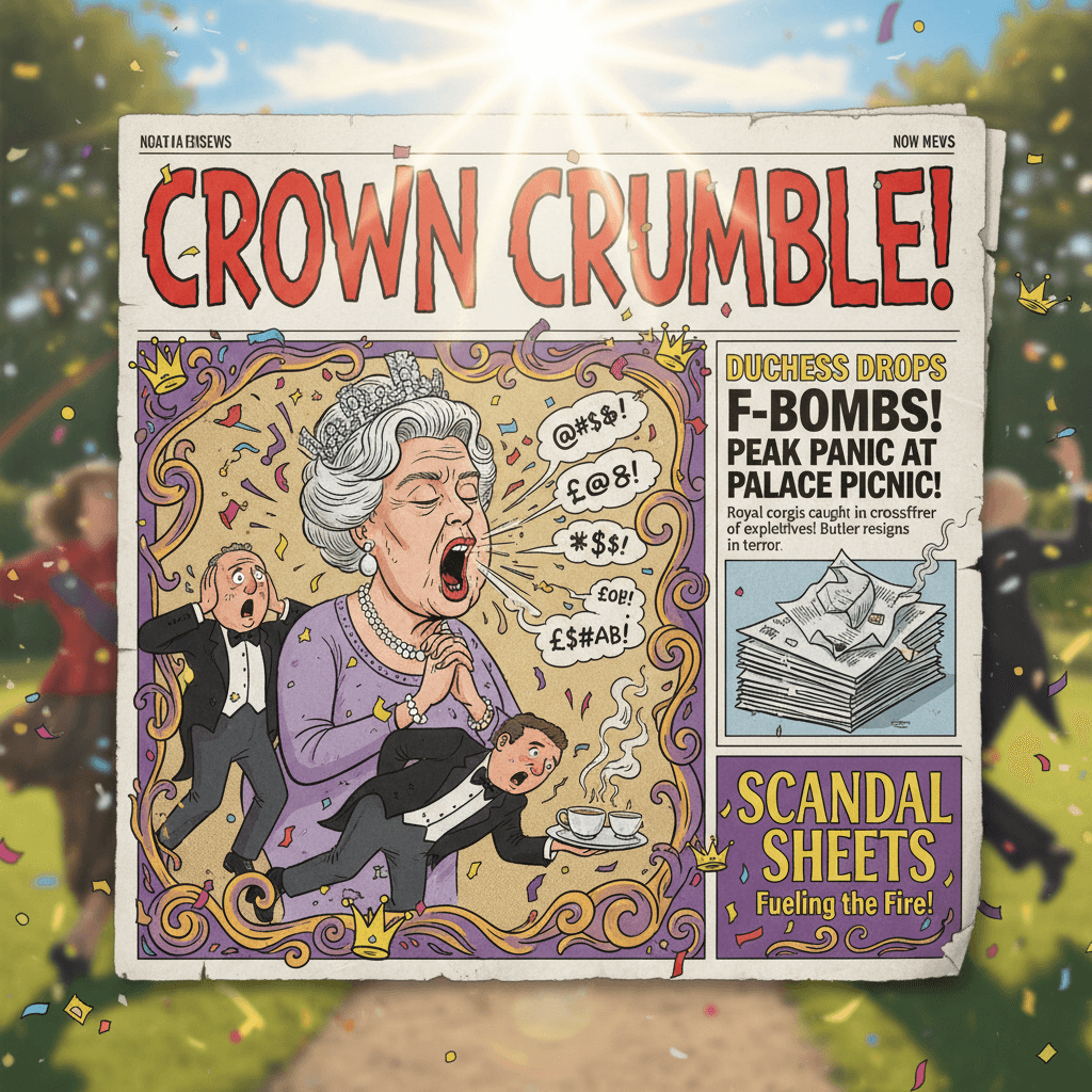 Royal chaos tabloid energy, now featuring maximum swearing panic