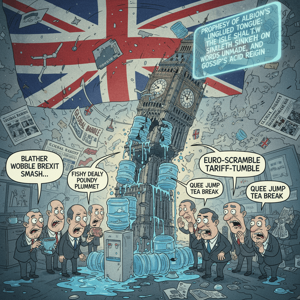 britain collapsing via watercooler gossip and syntactic breakdown