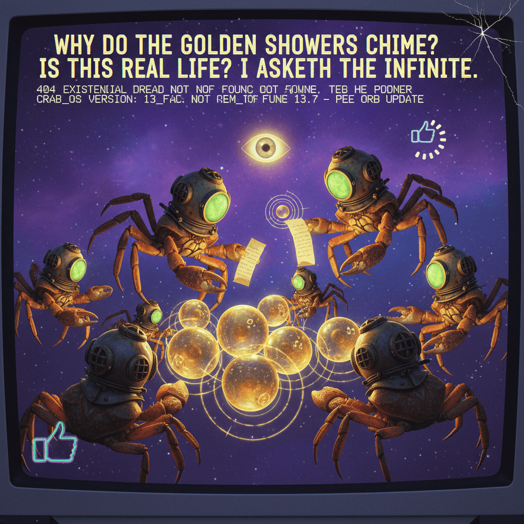 crabz in the void questioning why pee orbs ring, very normal