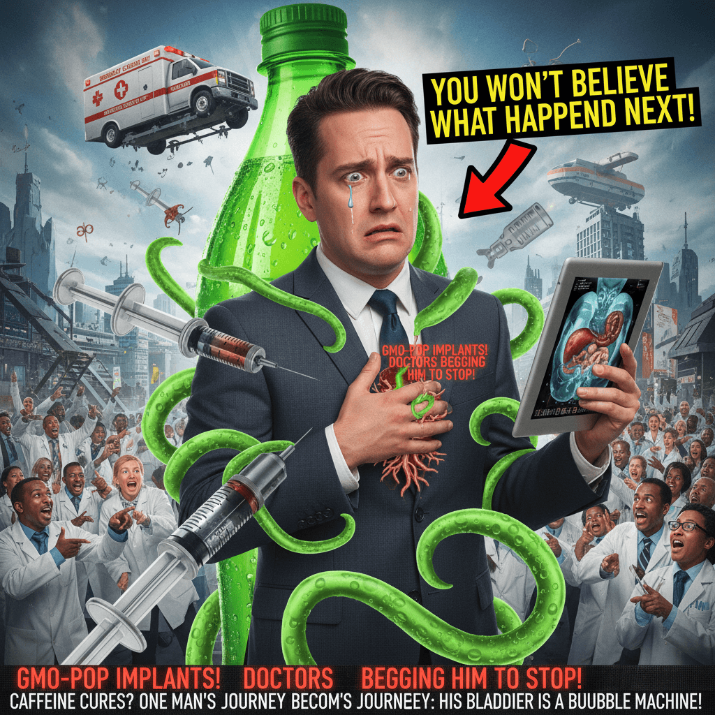 Stock photo guy's got bigger problems than that soda